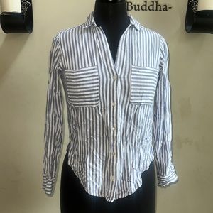 Abercrombie & Fitch Boyfriend Striped Button Down